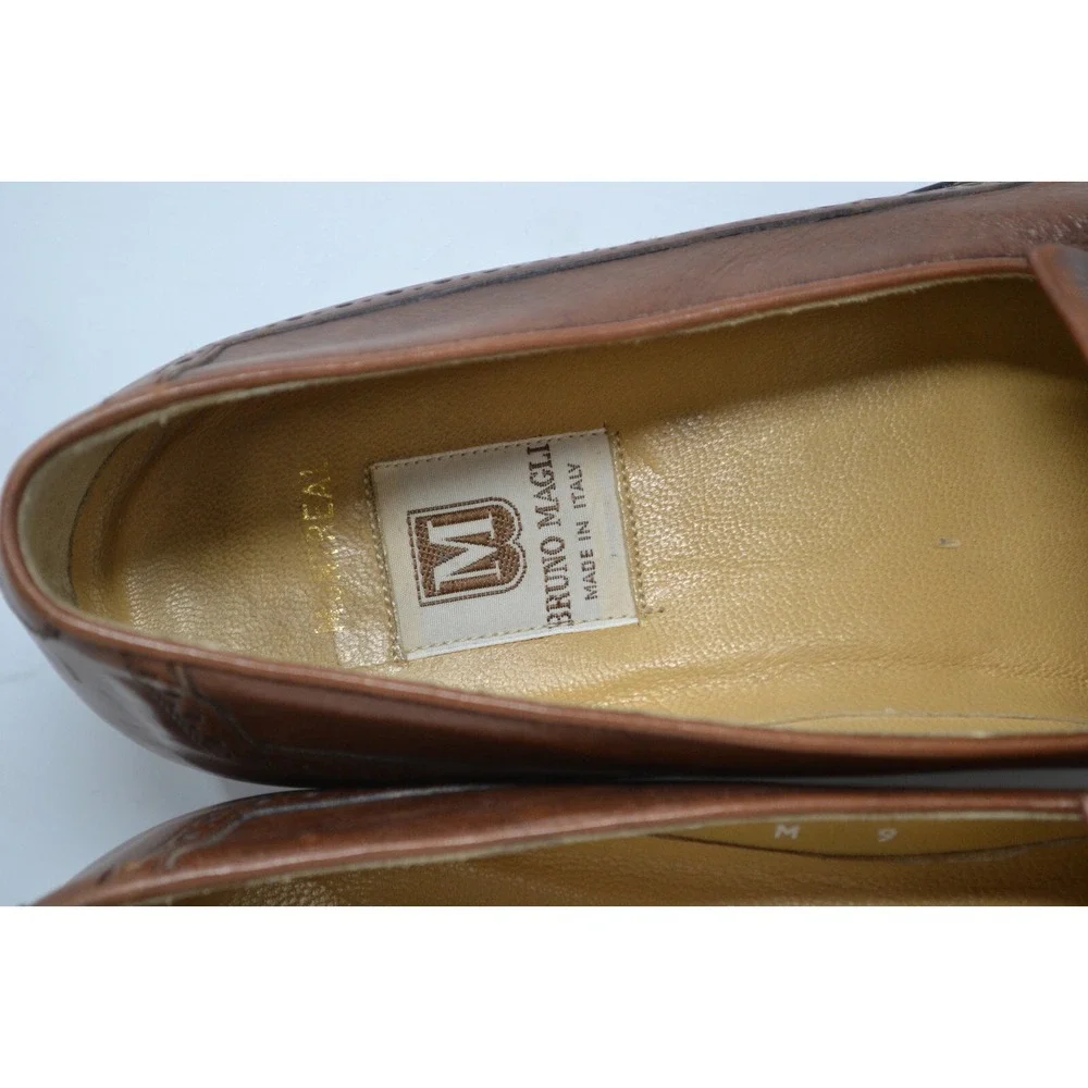 Bruno Magli Italy Brandy Montreal Tassel Loafers Shoes Mens Brown Size 9M‎ 13826